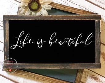 Life is Beautifil SVG, Quotes svg, dxf and png instant download, Home SVG, Sayings SVG for Cricut and Silhouette, sign svg, Home decor svg