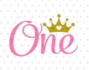Download One With Crown Svg Etsy