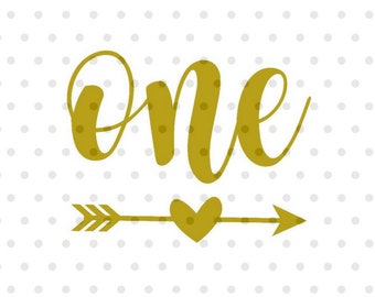 One SVG, First Birthday svg, dxf and png instant download, Girl's first birthday SVG for Cricut and Silhouette