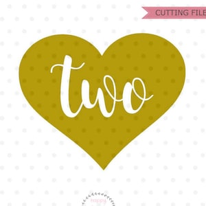 Two SVG, Birthday SVG file, Second Birthday svg, dxf and png instant download, Girl&#39;s second birthday SVG for Cricut and Silhouette
