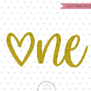 One SVG, First Birthday svg, dxf and png instant download, Girl&#39;s first birthday SVG for Cricut and Silhouette