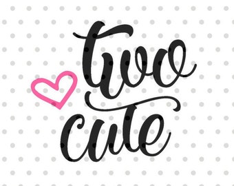 Dos lindos SVG, Segundo cumpleaños svg, dxf y png descarga instantánea, segundo cumpleaños svg, cumpleaños svg niñas, cumpleaños SVG archivos