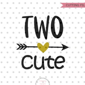 Two cute SVG, Second Birthday svg, dxf and png instant download, 2nd birthday SVG for Cricut and Silhouette
