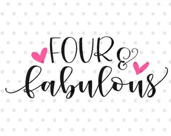 4th birthday svg | Etsy