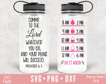 Download Free Fueled By Water And Jesus Svg Christian Bottle Tracker Cut Etsy PSD Mockup Template
