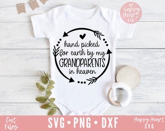 Download Hand Picked For Earth By My Grandma In Heaven Svg Etsy