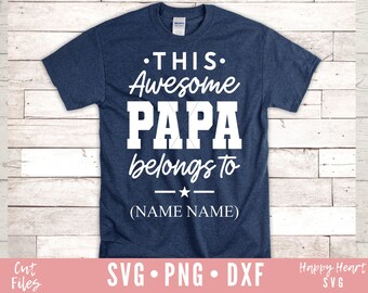 Papa T Shirt Svg Etsy