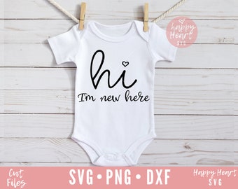 Download Art Collectibles Clip Art N51 Eps Baby Shirt Svg New Baby Svg Onesie Jpeg Hello World Svg Png Newborn Svg Dxf