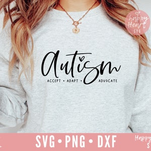 Autism Accept Adapt Advocate svg, Autism Awareness SVG, Autism svg, dxf, png instant download, Be Kind svg, Teacher svg, Kindness svg, Kind