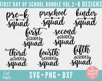 School Bundel, Back To School SVG Bundel, Eerste Dag Van School SVG, School svg, dxf, png instant download, Leraar svg, Back To School svg