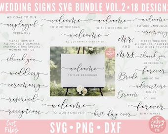 Wedding SVG Bundle, Wedding Sign Bundle, Wedding Bundle, Wedding Sign svg, Wedding svg, Welcome To Our Wedding svg, dxf,png instant download