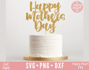 Happy Mother's Day Cake Topper svg, Muttertag Cake Topper svg, Cake Topper svg, Muttertag svg, dxf, png sofortiger Download, Muttertag