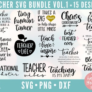 Download Teacher Svg Bundle Teacher Quotes Svg Teacher Appreciation Etsy