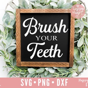 Brush Your Teeth svg, Kids Bathroom svg, Wash Your Hands svg, Bathroom svg, dxf, png instant download, Bathroom Quote SVG, Bathroom Sign svg