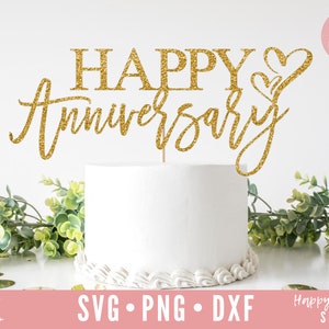 Feliz aniversário svg, Topper de bolo de aniversário svg, Topper de bolo svg, Topper de bolo de casamento SVG, Toppers de bolo svg, dxf, download instantâneo png