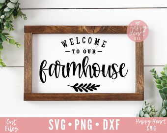 Bienvenido a nuestra granja SVG, Granja svg, Granja citas svg, dxf, png descarga instantánea, firma de granja svg, Farmlife SVG, Farmhouse Decor