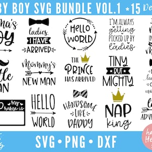Pacchetto Bambino, Pacchetto Bambino Ragazzo, Pacchetto Newborn, Pacchetto SVG Bambino, Bambino svg, dxf, png instant download, Pacchetto Citazione Bambino, Newborn svg, Baby Boy