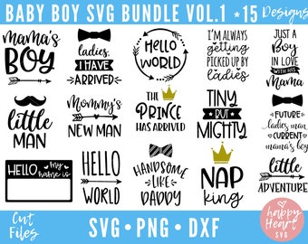 Baby Bundle, Baby Boy Bundle, Neugeborene Bundle, Baby SVG Bundle, Baby Svg, Dxf, Png sofortiger Download, Baby Zitat Bundle, Neugeborene svg, Baby Boy