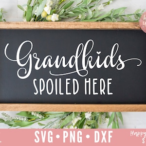 Grandkids Spoiled Here svg, Grandkids Make Life Grand SVG, Family svg, dxf and png instant download, grandkids quote svg, Grandchildren svg