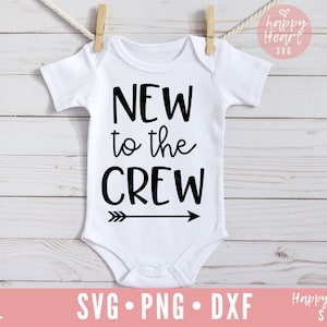 Nowość w załodze SVG, Cześć, jestem tu nowy SVG, Witaj świecie SVG, dxf, png natychmiastowe pobieranie, Noworodek SVG, Dziecko SVG, Kuzynka Crew SVG, Kuzyni SVG