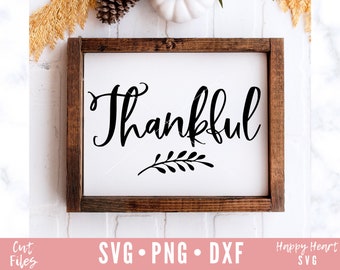 Thankful SVG, Grateful Blessed Christian Religious Cut File (Digital Download)