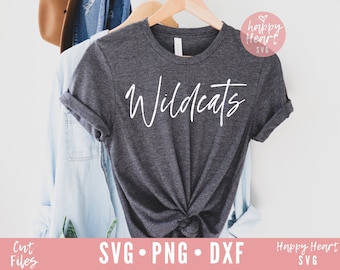 Wildcats svg, Wildcats Team svg, Game Day SVG, Wildcats Fan svg, dxf,png descarga instantánea, Fútbol SVG, Wildcats Mascot svg, Camiseta de fútbol
