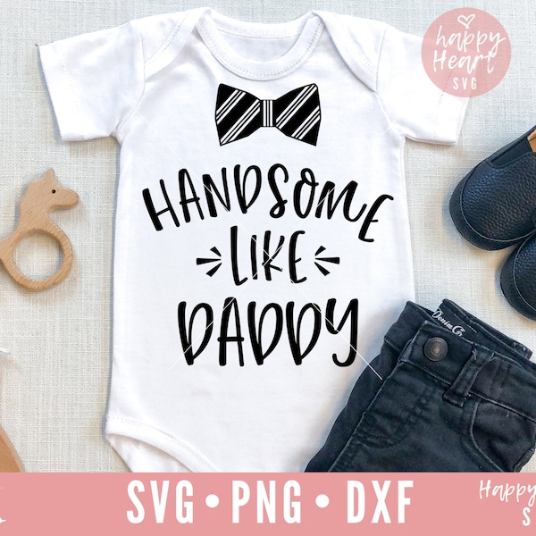 Knappe als Daddy SVG, Little Man SVG, weinig gentleman SVG, pasgeboren SVG, DXF, PNG Instant Download, baby SVG, baby citaten SVG, baby jongen