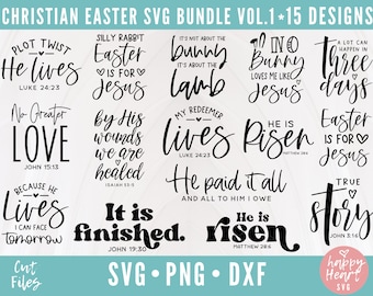 Christian Easter Bundle, Christian Bundle, Scripture Bundle, Easter Bundle, Faith svg, Easter svg, dxf, png instant download, Christian svg