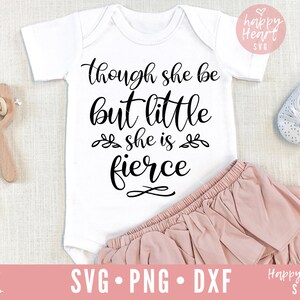 Bien qu’elle soit, mais peu, elle est féroce SVG, Baby svg, dxf, png téléchargement instantané, Nouveau-né SVG, bébé citation svg, Baby Girl svg, Baby citation svg