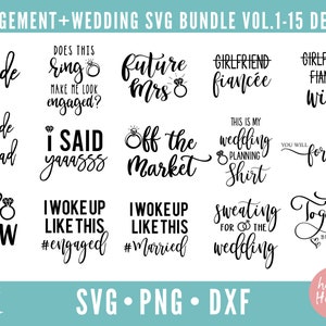 Verlobungspaket, Hochzeit Bundle, Hochzeit Svg, Verlobte Svg, Braut Svg, Zukunft Frau SVG, engagierte SVG, Zukunft Braut Svg, Dxf sofortiger Download