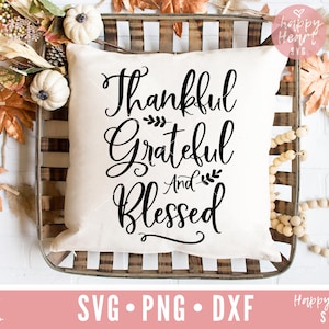 Dankbar dankbar und gesegnet SVG, gesegnet Svg, Dxf und Png sofortigen Download, dankbar Svg, Christian SVG, religiöse, Danksagung Svg