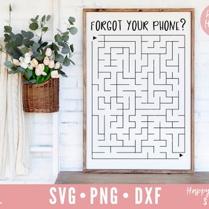 Forgot Your Phone svg, Bathroom Maze svg, Bathroom Sign SVG, Bathroom svg, dxf, png instant download, Sign making svg, Restroom svg, Signs
