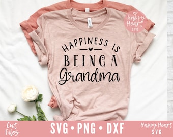 La felicidad es ser una abuela svg, abuela SVG, bendita abuela svg, abuela diciendo SVG, dxf, png descarga instantánea, abuela cita svg, abuela
