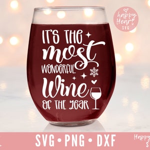 Es el vino más maravilloso del año SVG, vino de Navidad svg, vino svg, png, descarga instantánea de dxf, vino diciendo SVG, vino cita svg, vino