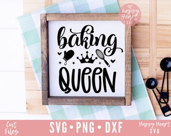 Baking Queen SVG, Baking svg, Kitchen svg, Pot Holder svg, Kitchen Quote svg, dxf, png instant download, Baking Quote svg, Bakers Gonna Bake