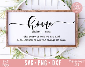 Home Definition SVG, Home svg, Home Sweet home svg, dxf, png instant download, Home Sign SVG,  Home SVG, Farmhouse Sign svg, Sign Making svg