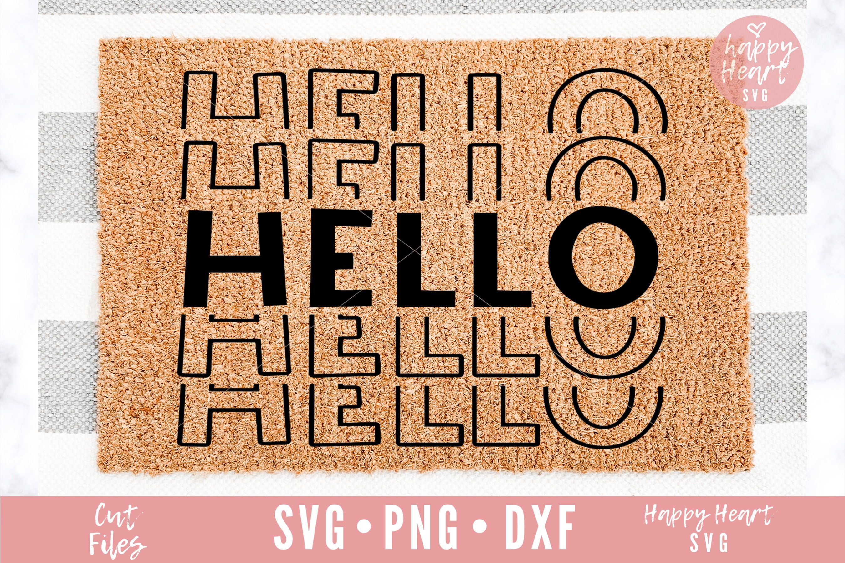 Hallo SVG, Fußmatte Svg, Willkommen Svg, Dxf und Png sofortigen ...
