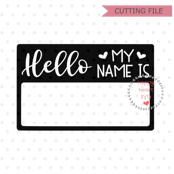 Download Hello My Name Is SVG hello I'm new here svg dxf png | Etsy