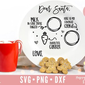 Caro Babbo Natale Vassoio SVG, Caro Santa Snack Tray svg, Natale svg, dxf e png download istantaneo, Natale Saying svg, Caro Babbo Natale svg