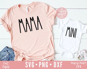 Mama And Mini svg, Mama svg, Mini svg, Mommy and Me svg, Mom Life svg, dxf, png instant download, Mother's day SVG, Blessed Mama svg, Mama