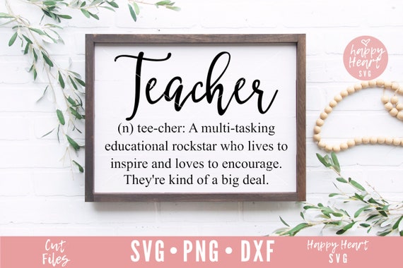 Download Teacher Definition Svg Teacher Svg Dxf Png Instant Etsy