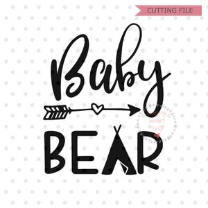 Bébé ours SVG, bébé svg, dxf et png téléchargement instantané, ours SVG pour Cricut et Silhouette, svg famille ours, bébé ours Fichier SVG, bébé svg