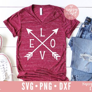 Liefde SVG, liefde pijlen SVG, DXF, PNG Instant Download, Valentine SVG, geliefde SVG, knuffels en kusjes SVG, hou van je meer SVG, worden mijn SVG, XOXO
