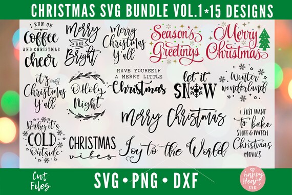 Christmas Bundle, Christmas SVG Bundle, Christmas Sign Bundle, Christmas svg, dxf, png instant download, Christmas Shirt Bundle, Holiday svg