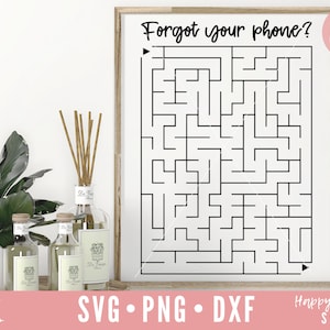 Bathroom Maze svg, Forgot Your Phone svg, Bathroom Sign SVG, Bathroom svg, dxf, png instant download, Sign making svg, Restroom svg, Sign