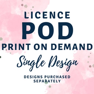 POD-Lizenz Einzeldesign / erweiterte Lizenz zum Verkauf auf Print-On-Demand-Websites