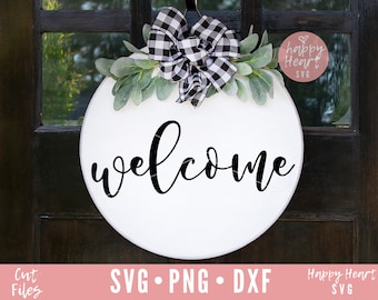 Welcome svg, Welcome To Our Home SVG, Welcome Sign svg, dxf, png instant download, Front door sign SVG, Greeting SVG, Home Sign svg, Hello