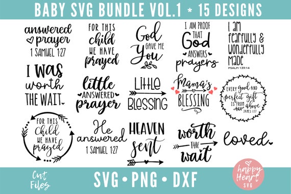 Baby Bundle, Baby SVG Bundle, Newborn Bundle, Baby Christian Bundle, Baby svg, dxf, png instant download, Christian svg, Newborn svg, Onesie