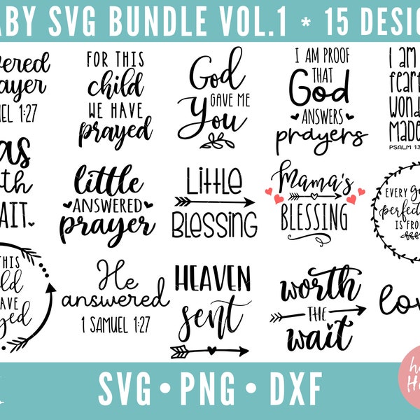 Baby Bundle, Baby SVG Bundle, Newborn Bundle, Baby Christian Bundle, Baby svg, dxf, png instant download, Christian svg, Newborn svg, Onesie