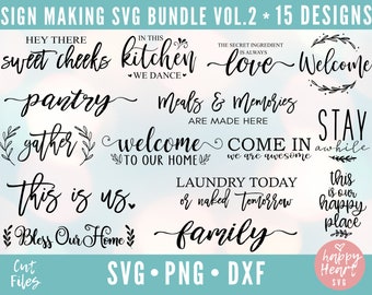Sign Making Bundle, Sign Bundle, Sign SVG Bundle, Boerderij svg, dxf, png instant download, Boerderij SVG Bundel, Rustieke Signs svg, Familie
